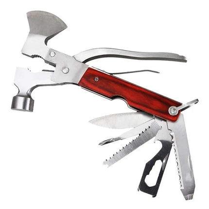 Martillo Hacha Multiuso Cortapluma Arbolito Camping 10 En 1