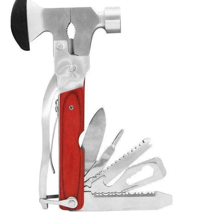 Martillo Hacha Multiuso Cortapluma Arbolito Camping 10 En 1