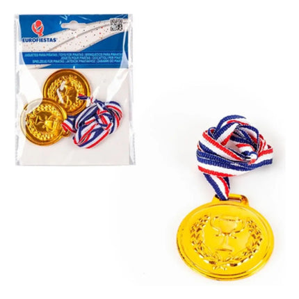 12 Medallas Premiación Plástico Niños Sorpresa Cumpleaños