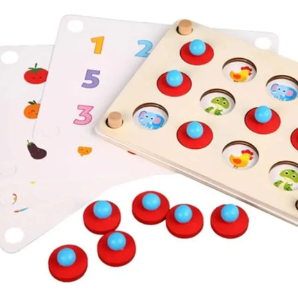 Juego Memorice De Madera Montessori Tarjetas Intercambiables