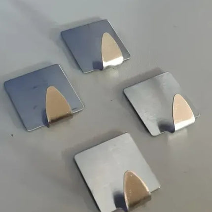 Pack 12 Colgadores Adhesivos Gancho Metálico Adhesivo 3.5cm
