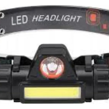 Linterna Minero Con 1 Led + 1 Led Cob C/ Imán Recargable USB Blanco