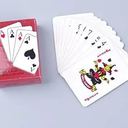 Mini Cartas 1 Mazo Naipe Ingles , Miniatura 3.8x5cms