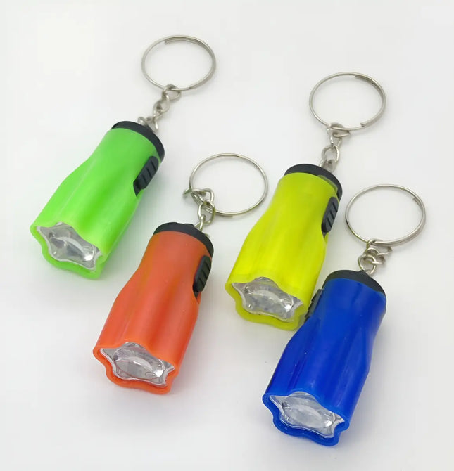 4 X Llavero Mini Linterna Luz De Led Linternas Blanco
