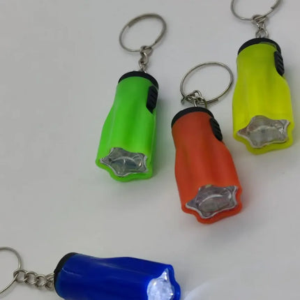 4 X Llavero Mini Linterna Luz De Led Linternas Blanco