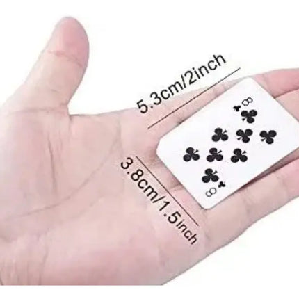 Mini Cartas 2 Mazos Naipe Ingles , Miniatura 3.8x5.3cms