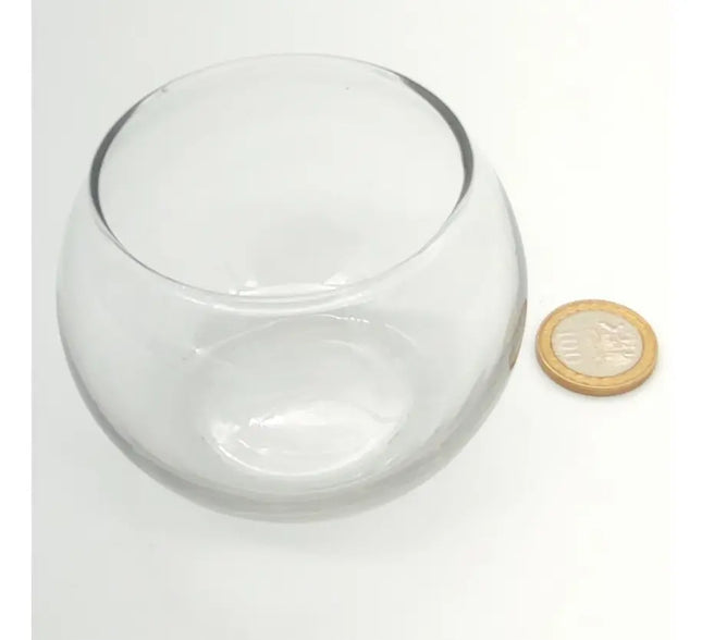 Mini Pecera Vidrio Porta Vela, 250ml, 6x8cmsv