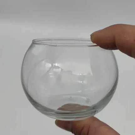Mini Pecera Vidrio Porta Vela, 250ml, 6x8cmsv