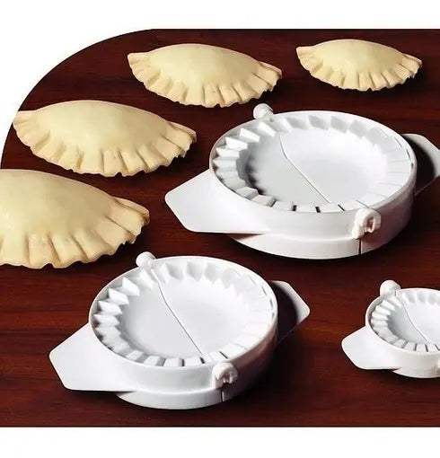 Molde Para Empanadas Pack 3 Unidades Preparar Hacer Empanada Blanco / 10 cm / 3 cm / 10 cm / 10 cm