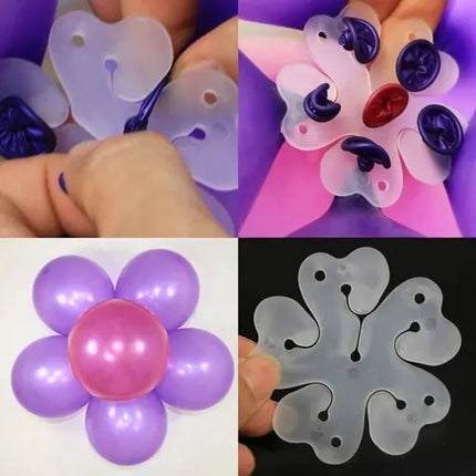 12 X Base Clip Molde Plástico Para Hacer Flores De Globos