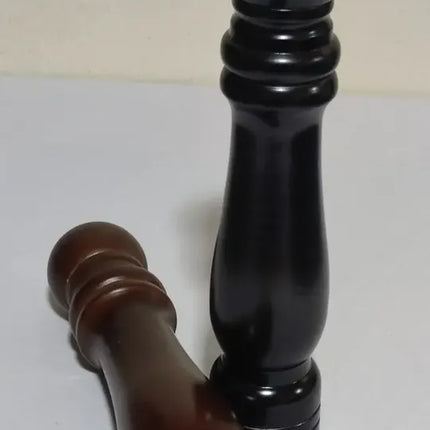 2 Molinillos Madera Moledor Sal Pimienta 25cm Negro Y Caoba
