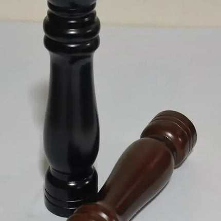 2 Molinillos Madera Moledor Sal Pimienta 25cm Negro Y Caoba