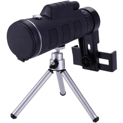 Monocular Hd Binocular Zoom 40x60 + Estuche + Porta Celular Negro