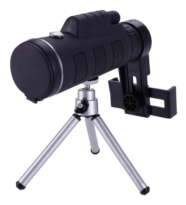 Monocular Hd Binocular Zoom 40x60 + Estuche + Porta Celular Negro