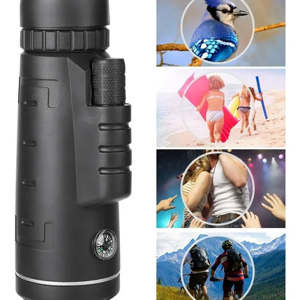 Monocular Hd Binoculares Profesional Zoom 35x50 + Estuche Negro