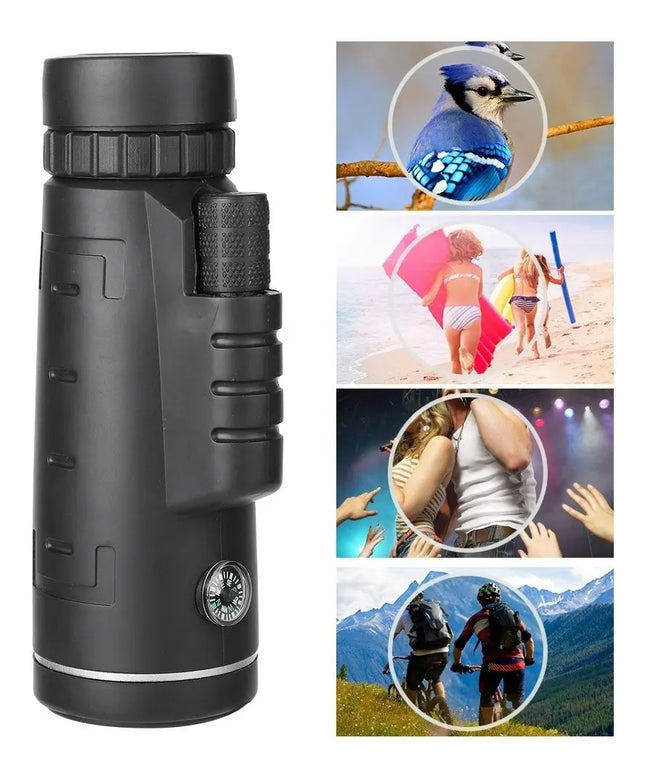 Monocular Hd Binoculares Profesional Zoom 35x50 + Estuche Negro