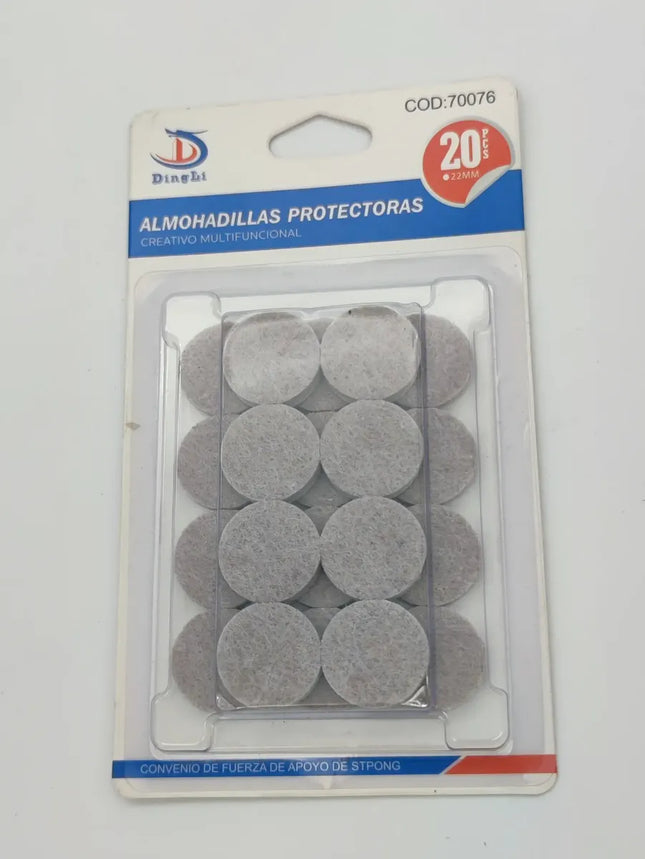 40 X Almohadilla Protectora Para Muebles Sillas Base 22mm Gris