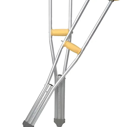 Par Muletas Axilares De Aluminio Regulables Ortopédicas Beige / 1.35 m