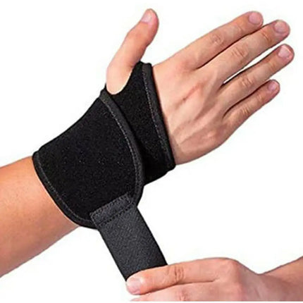 Venda Muñequera Elástica Ortopédica Compresión Muñeca Mano Negro
