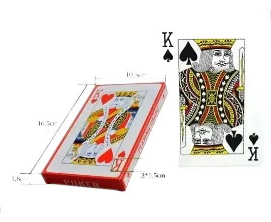 Mazo De Naipe Ingles Tamaño Jumbo De 10x16cms, Carta Gigante