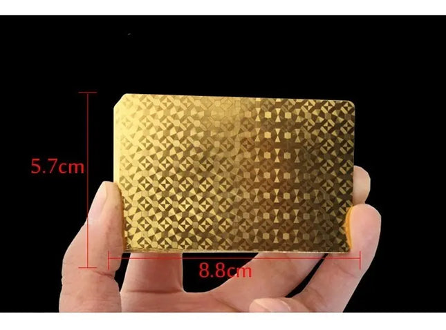 Mazo Cartas Doradas Plastificadas Impermeables Poker Lisas