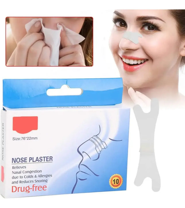 10 Unid Parches Nasales Anti Ronquido Roncar Oxigeno Tiras