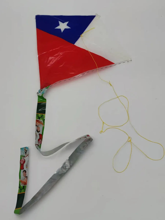 10 Mini Cometa Bandera Chile Volantín Ñecla Chilena Rojo, Azul, Blanco / Bandera de Chile