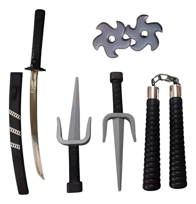 Set Disfraz Ninja Accesorios Niño Excelente Para Regalo #1 Negro