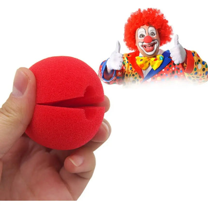 Nariz De Payaso Para Disfraz, De Esponja Roja Blanda, Clown Rojo