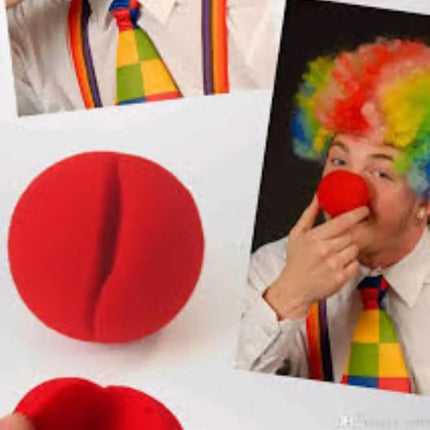 Nariz De Payaso Para Disfraz, De Esponja Roja Blanda, Clown Rojo