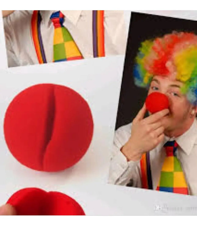 Nariz De Payaso Para Disfraz, De Esponja Roja Blanda, Clown Rojo