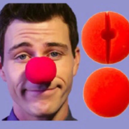 Nariz De Payaso Para Disfraz, De Esponja Roja Blanda, Clown Rojo