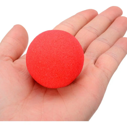 Nariz De Payaso Para Disfraz, De Esponja Roja Blanda, Clown Rojo