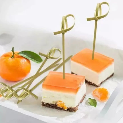 Brocheta Nudo 12cm Pincho 100 Unid Catering Aperitivo Cóctel Ocre / brocheta nudo