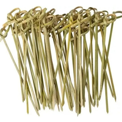 Brocheta Nudo 12cm Pincho 100 Unid Catering Aperitivo Cóctel Ocre / brocheta nudo