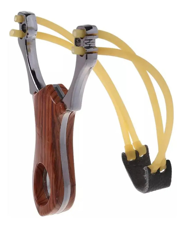 Honda Resortera Tirachina De Metal Con Cacha De Madera #4