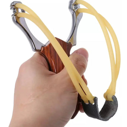 Honda Resortera Tirachina De Metal Con Cacha De Madera #4