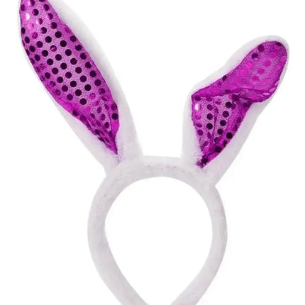 6 Cintillos Orejas Conejo Lentejuela Conejito Pascua Surtido