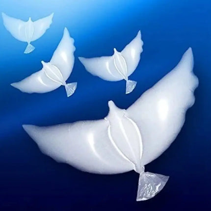 Globo Paloma 100 X 45cms Para Aire O Helio Blanco