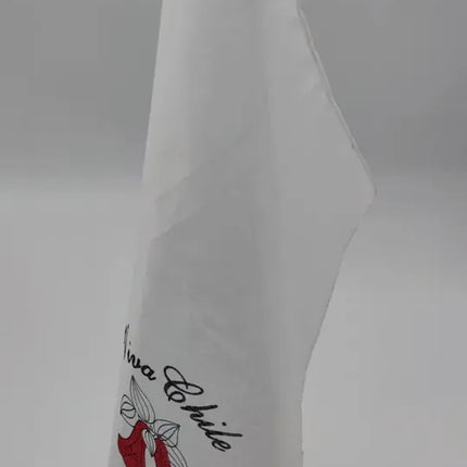 12 Pañuelos Blancos Estampado Para Baile Cueca 35x35cm Blanco COPIHUE