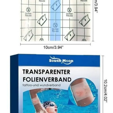 10 X Parche Impermeable P/heridas Estéril 7x7cms. Para Ducha