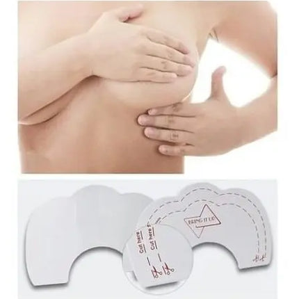 10 Parches Levanta Busto Adhesivo , Transparente, Invisible Blanco | STANDAR