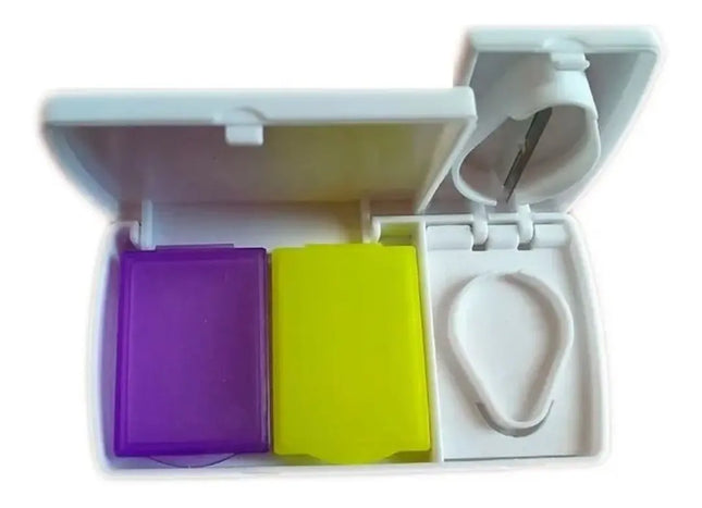 Pastillero 3 En 1, Cortador De Pastillas. Remedios