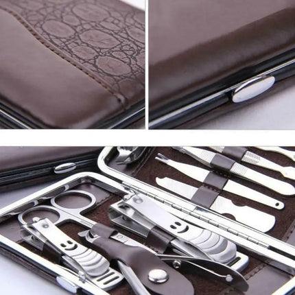 Set 12 Pz Herramientas Manicure Cuidado Personal Corta Uña