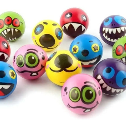 6x Pelota Espuma 7cms Antiestrés Terapia Emogi Monstruo Al Azar