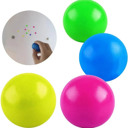 3 X Pelota Squish Pegajosa Antiestres Ball Glow Neón Tik Tok