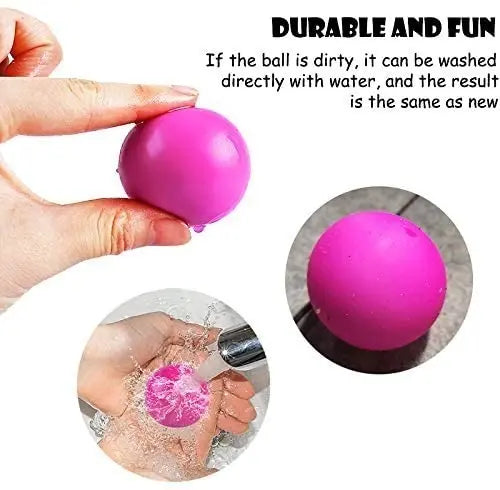 3 X Pelota Squish Pegajosa Antiestres Ball Glow Neón Tik Tok
