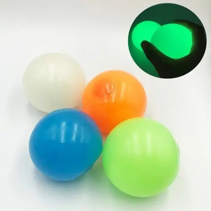 3 X Pelota Squish Pegajosa Antiestres Ball Glow Neón Tik Tok