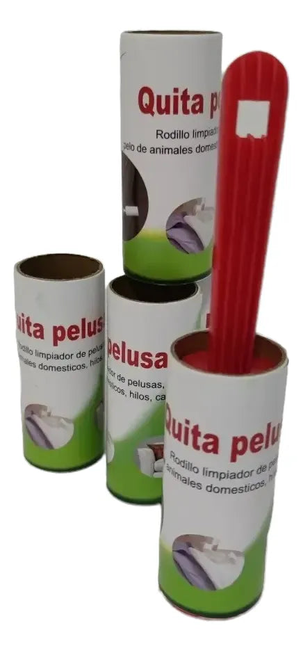 Pack X5 Rodillo Quita Pelo Multiuso Ropa Saca Pelusa Desechable