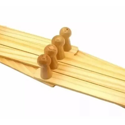 Perchero Madera Acordeón Plegable 10 Ganchos Ajustable Pared